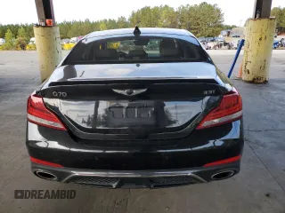 2019 Genesis G70 Advanced with VIN KMTG34LE9KU020958, listed as a Copart auction lot 78902674 with 104,144 mi miles and Salvage Title. Bid and sale history available at DreamBid. Image 6.
