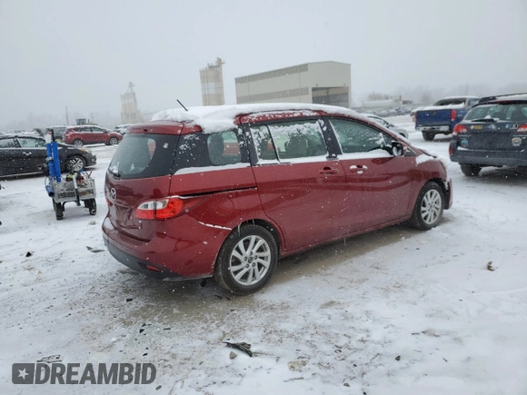 2014 Mazda 5 Sport with VIN JM1CW2BL5E0172739, listed as a Copart auction lot 37702334 with 105,329 mi miles and Salvage Title. Bid and sale history available at DreamBid. Image 3.