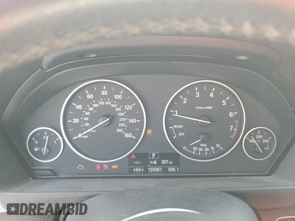 2014 BMW 3 Series 328i with VIN WBA3A5G56ENP33167, listed as a Copart auction lot 61406885 with 125,967 mi miles and Salvage title. Bid and sale history available at DreamBid. Image 9.
