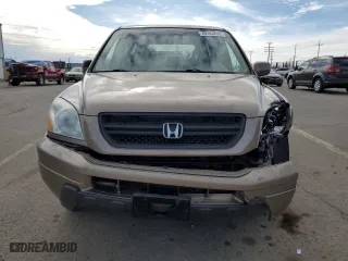 2004 Honda Pilot EX with VIN 2HKYF18624H615884, listed as a Copart auction lot 49103255 with 209,021 mi miles and Salvage Title. Bid and sale history available at carsss.com. Image 5.