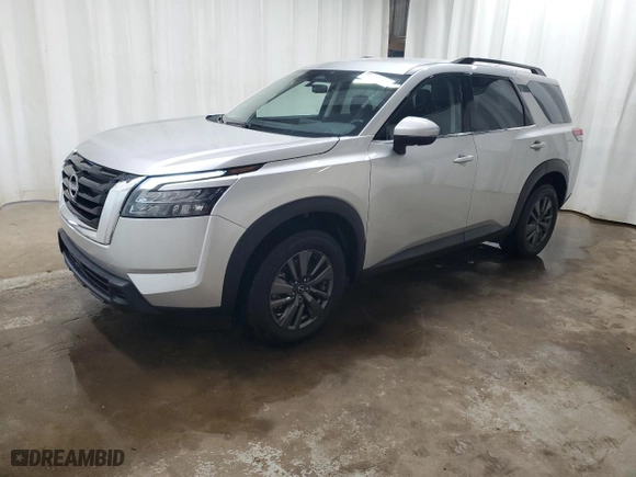 2023 Nissan Pathfinder SV with VIN 5N1DR3BA1PC239883, listed as a Copart auction lot 45992735 with 61,791 mi miles and Clean Title. Bid and sale history available at carsss.com. Image 1.