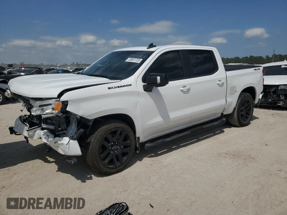 2023 Chevrolet Silverado 1500 RST with VIN 2GCUDEEDXP1145916, listed as a Copart auction lot 53631725 with Not Provided miles and Salvage Title. Bid and sale history available at carsss.com. Image 1.