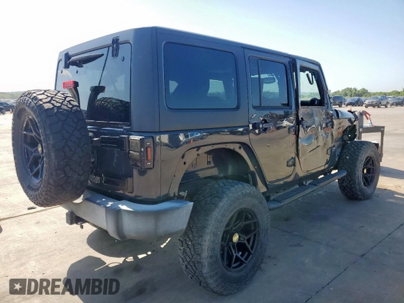 2017 Jeep Wrangler Unlimited Sport with VIN 1C4BJWDG7HL607071, listed as a Copart auction lot 63699585 with Not provided miles and Salvage title. Bid and sale history available at DreamBid. Image 3.