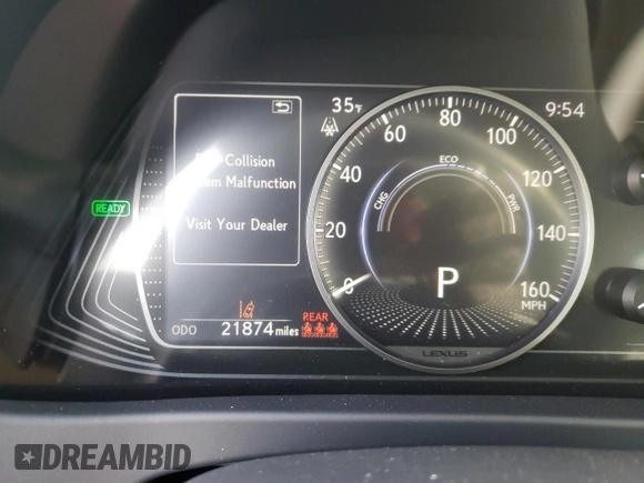 2020 Lexus UX with VIN JTHP9JBH5L2029448, listed as a Copart auction lot 72616172 with 21,874 mi miles. Bid and sale history available at carsss.com. Image 9.