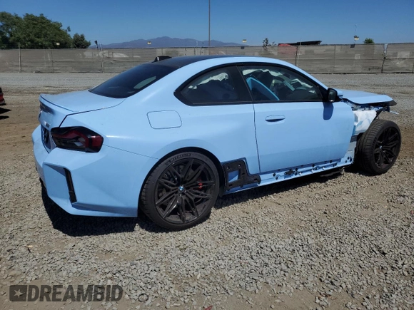 2024 BMW M2 with VIN 3MF13DM08R8E56146, listed as a Copart auction lot 66716824 with 782 mi miles and Salvage Title. Bid and sale history available at carsss.com. Image 3.