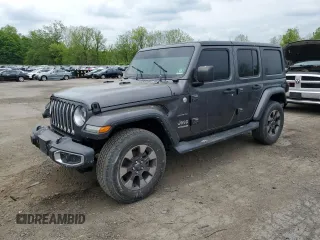 2018 Jeep Wrangler Unlimited Sahara z VIN 1C4HJXEG9JW265786, wystawiony jako Copart lot #55655715 z przebiegiem 73 222 mil mil oraz Szkoda całkowita • Salvage title. Historia ofert i sprzedaży dostępna na DreamBid. Obrazek 1.