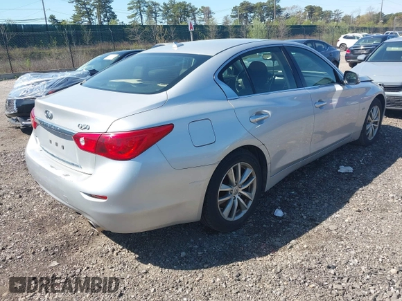 2015 Infiniti Q50 with VIN JN1BV7AR3FM416371, listed as a IAAI auction lot 42036139 with 76,239 mi miles and . Bid and sale history available at DreamBid. Image 4.