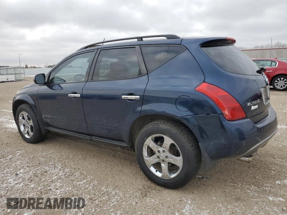 2003 Nissan Murano SL with VIN JN8AZ08W63W227721, listed as a Copart auction lot 83551974 with 108,347 mi miles and Salvage Title. Bid and sale history available at carsss.com. Image 2.
