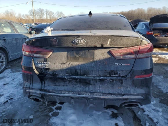 2019 Kia Optima SX with VIN 5XXGW4L20KG314217, listed as a Copart auction lot 46208225 with 106,473 mi miles and Salvage Title. Bid and sale history available at carsss.com. Image 6.