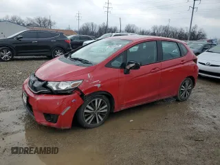 2015 Honda Fit EX-L with VIN 3HGGK5H88FM739589, listed as a Copart auction lot 45056475 with 76,106 mi miles and Salvage Title. Bid and sale history available at carsss.com. Image 1.