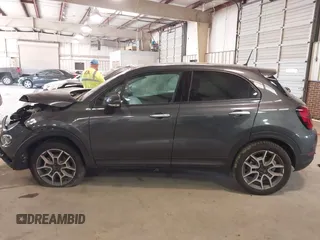 2021 FIAT 500X Trekking with VIN ZFBNF3B17MP909591, listed as a IAAI auction lot 41256551 with 58,688 mi miles and . Bid and sale history available at DreamBid. Image 14.