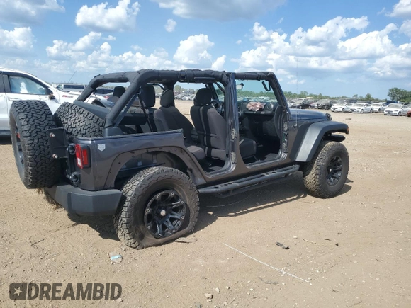 2017 Jeep Wrangler Unlimited Sport with VIN 1C4BJWDG8HL553697, listed as a Copart auction lot 63375785 with 83,573 mi miles and Salvage title. Bid and sale history available at DreamBid. Image 3.