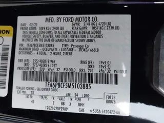 2021 Ford Mustang GT z VIN 1FA6P8CF5M5103885, wystawiony jako IAAI lot #42047874 z przebiegiem 58 521 mil mil oraz . Historia ofert i sprzedaży dostępna na DreamBid. Obrazek 9.