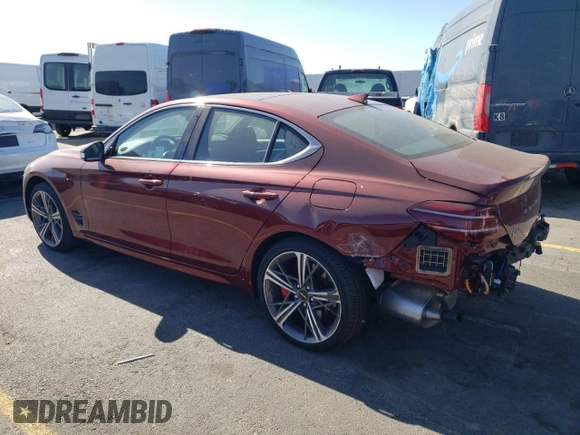 2024 Genesis G70 2.5T with VIN KMTG34SC0RU137404, listed as a Copart auction lot 74954264 with 2,500 mi miles and Salvage Title. Bid and sale history available at carsss.com. Image 2.