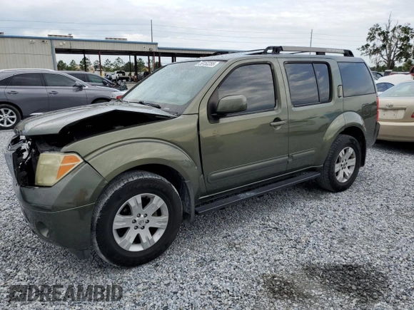 2005 Nissan Pathfinder LE z VIN 5N1AR18UX5C740258, wystawiony jako Copart lot #59152255 z przebiegiem 206 051 mil mil oraz Szkoda całkowita • Salvage title. Historia ofert i sprzedaży dostępna na DreamBid. Obrazek 1.