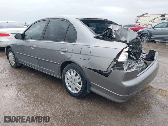 2005 Honda Civic LX with VIN 2HGES16525H614268, listed as a IAAI auction lot 41948313 with 207,657 mi miles and . Bid and sale history available at DreamBid. Image 3.