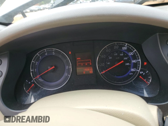 2008 Infiniti EX Journey with VIN JNKAJ09E68M302699, listed as a Copart auction lot 61257985 with 190,512 mi miles and Salvage title. Bid and sale history available at DreamBid. Image 9.