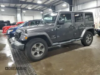 2018 Jeep Wrangler Unlimited Sahara z VIN 1C4BJWEG1JL800546, wystawiony jako Copart lot #60913615 z przebiegiem 91 496 mil mil oraz Szkoda całkowita • Salvage title. Historia ofert i sprzedaży dostępna na DreamBid. Obrazek 1.