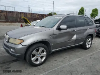 2006 BMW X5 4.4i with VIN 5UXFB53536LV22152, listed as a Copart auction lot 53160005 with 178,555 mi miles and Salvage Title. Bid and sale history available at carsss.com. Image 1.