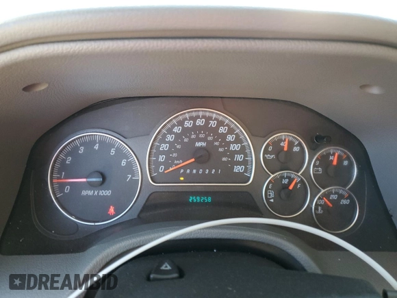 2008 GMC Envoy SLE1 with VIN 1GKDS13S082178610, listed as a Copart auction lot 75354834 with 259,258 mi miles and Salvage Title. Bid and sale history available at DreamBid. Image 9.