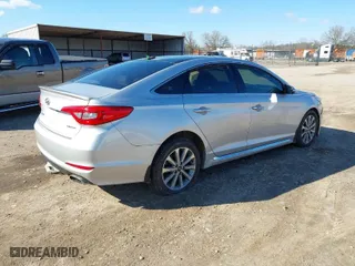 2016 Hyundai Sonata 2.4L Sport with VIN 5NPE34AF8GH265222, listed as a IAAI auction lot 41698098 with 114,805 mi miles. Bid and sale history available at carsss.com. Image 4.