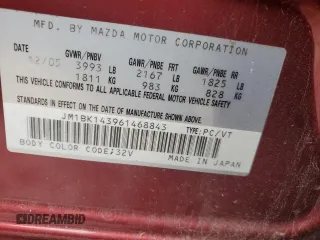 2006 Mazda 3 s z VIN JM1BK143961468843, wystawiony jako Copart lot #74262714 z przebiegiem 267 206 mil mil oraz Szkoda całkowita • Salvage title. Historia ofert i sprzedaży dostępna na DreamBid. Obrazek 14.