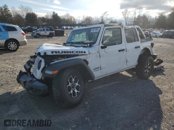 2021 Jeep Wrangler Unlimited Rubicon with VIN 1C4HJXFN6MW685250, listed as a Copart auction lot 48912085 with 48,049 mi miles and Salvage Title. Bid and sale history available at DreamBid. Image 1.