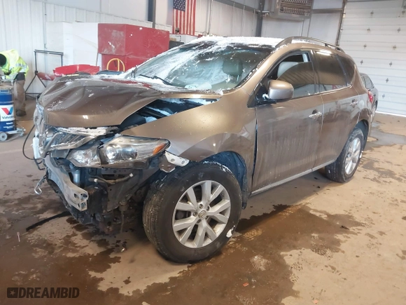 2012 Nissan Murano SV with VIN JN8AZ1MW9CW224792, listed as a IAAI auction lot 41583163 with 132,474 mi miles. Bid and sale history available at carsss.com. Image 2.