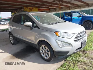 2020 Ford EcoSport SE with VIN MAJ3S2GE6LC355686, listed as a IAAI auction lot 41939643 with 50,746 mi miles and . Bid and sale history available at DreamBid. Image 1.