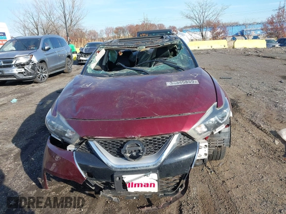 2017 Nissan Maxima SV with VIN 1N4AA6AP1HC392535, listed as a IAAI auction lot 40937768 with 37,223 mi miles. Bid and sale history available at carsss.com. Image 12.