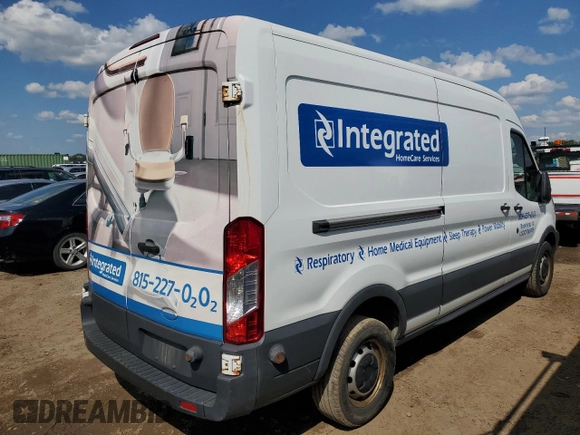 2015 Ford Transit with VIN 1FTSW2CG7FKB15669, listed as a Copart auction lot 48441185 with 193,707 mi miles and Salvage Title. Bid and sale history available at DreamBid. Image 3.
