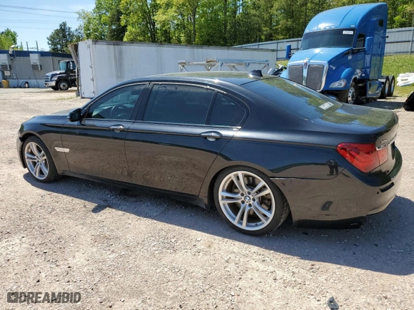 2013 BMW 7 Series 750Li xDrive with VIN WBAYF8C53DDE59271, listed as a Copart auction lot 50420424 with 79,534 mi miles and Salvage Title. Bid and sale history available at carsss.com. Image 2.