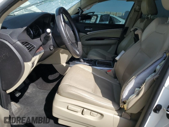2015 Acura MDX Advance/Entertainment Pkg with VIN 5FRYD4H82FB024026, listed as a Copart auction lot 49288555 with 0 mi miles and Salvage Title. Bid and sale history available at carsss.com. Image 7.