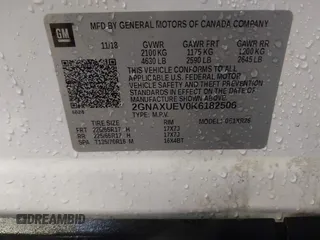 2019 Chevrolet Equinox LT z VIN 2GNAXUEV0K6182506, wystawiony jako IAAI lot #41377011 z przebiegiem 96 085 mil mil oraz . Historia ofert i sprzedaży dostępna na DreamBid. Obrazek 9.