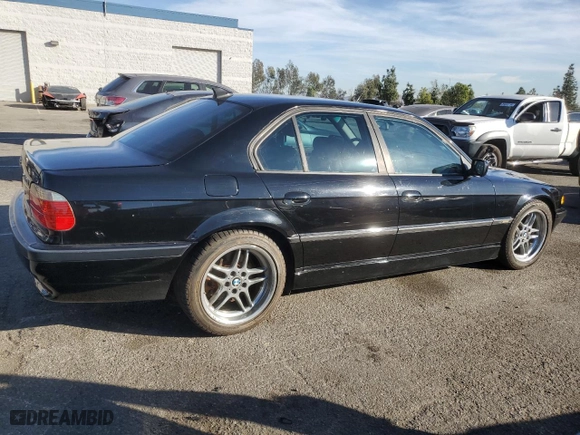 2001 BMW 7 Series 740iA with VIN WBAGG83461DN88498, listed as a Copart auction lot 86143924 with 0 mi miles and Clean Title. Bid and sale history available at carsss.com. Image 3.