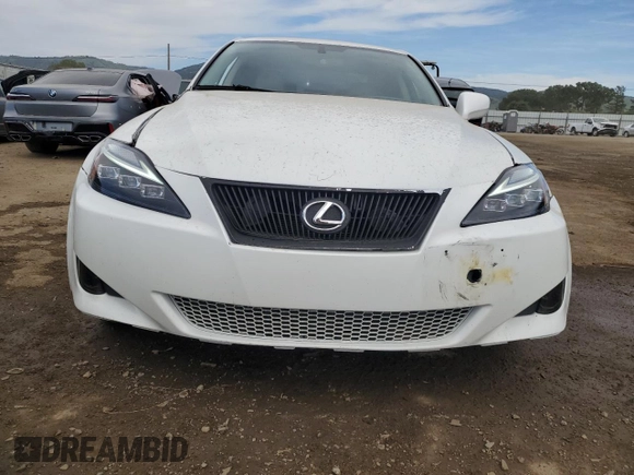 2008 Lexus IS with VIN JTHBK262685075547, listed as a Copart auction lot 52454725 with 140,289 mi miles and Salvage Title. Bid and sale history available at carsss.com. Image 5.