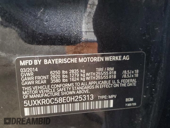 2014 BMW X5 xDrive35i z VIN 5UXKR0C58E0H25313, wystawiony jako Copart lot #58592775 z przebiegiem 199 054 mil mil oraz Czysty tytuł • Clean title. Historia ofert i sprzedaży dostępna na DreamBid. Obrazek 13.