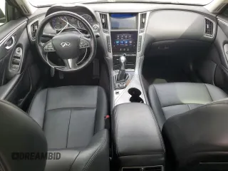 2017 Infiniti Q50 3.0t Signature Edition with VIN JN1EV7AR9HM837981, listed as a Copart auction lot 52042305 with 92,376 mi miles and Salvage Title. Bid and sale history available at carsss.com. Image 8.