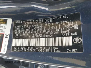2016 Toyota Camry XLE with VIN 4T1BF1FKXGU606006, listed as a IAAI auction lot 42058339 with 94,058 mi miles. Bid and sale history available at carsss.com. Image 9.
