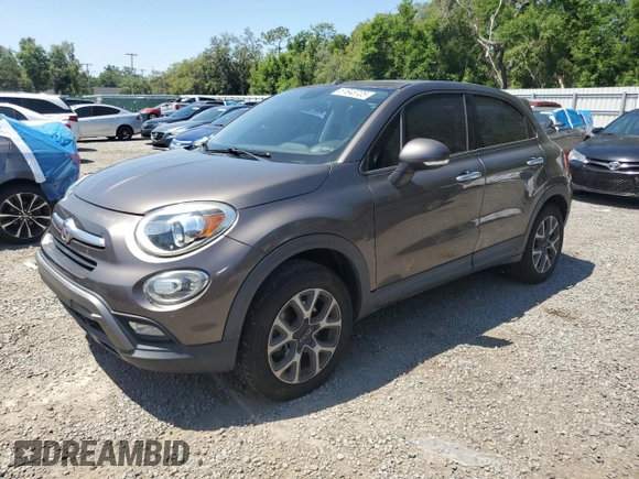 2016 FIAT 500X Trekking with VIN ZFBCFYCT0GP338212, listed as a Copart auction lot 51843725 with 56,157 mi miles and Salvage title. Bid and sale history available at DreamBid. Image 1.