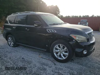 2013 Infiniti QX56 8-passenger with VIN JN8AZ2ND7D9730267, listed as a Copart auction lot 76042814 with 166,620 mi miles and Clean Title. Bid and sale history available at carsss.com. Image 4.