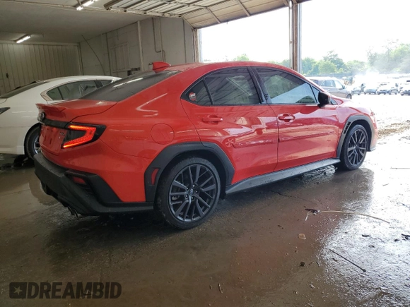 2024 Subaru WRX Premium with VIN JF1VBAH60R9803405, listed as a Copart auction lot 58207805 with 6,132 mi miles and Salvage title. Bid and sale history available at DreamBid. Image 3.