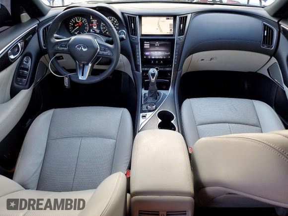 2023 Infiniti Q50 Sensory with VIN JN1EV7CP2PM512518, listed as a Copart auction lot 74486644 with 12,919 mi miles and Non repairable. Bid and sale history available at DreamBid. Image 8.