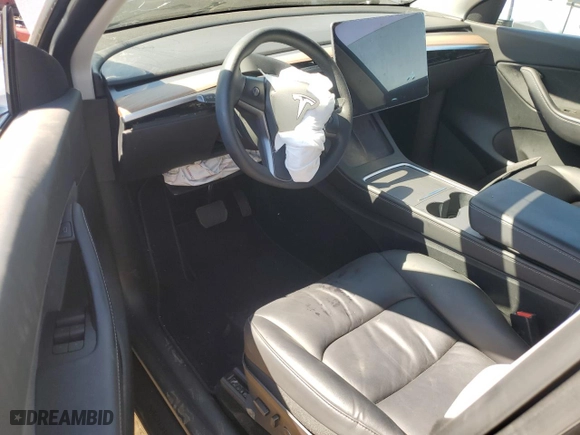 2022 Tesla Model Y Long Range with VIN 7SAYGAEE6NF345053, listed as a Copart auction lot 72465044 with 0 mi miles and Salvage Title. Bid and sale history available at carsss.com. Image 8.