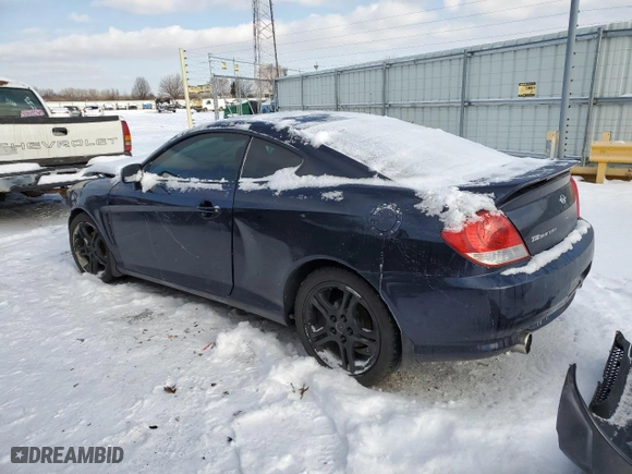 2005 Hyundai Tiburon GS with VIN KMHHM65D05U168710, listed as a Copart auction lot 88409505 with 135,207 mi miles and Salvage Title. Bid and sale history available at carsss.com. Image 2.