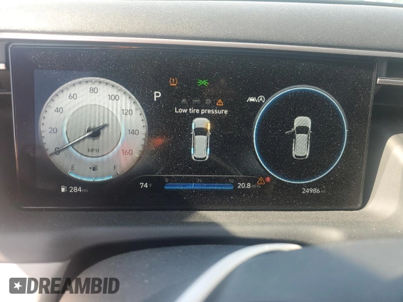 2022 Hyundai Tucson SEL with VIN 5NMJF3AE4NH096592, listed as a Copart auction lot 53496475 with 24,986 mi miles and Salvage title. Bid and sale history available at DreamBid. Image 9.