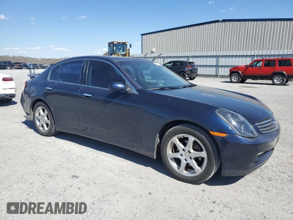 2004 Infiniti G35 w/Leather with VIN JNKCV51F64M710399, listed as a Copart auction lot 50804035 with 186,738 mi miles and Salvage Title. Bid and sale history available at DreamBid. Image 4.