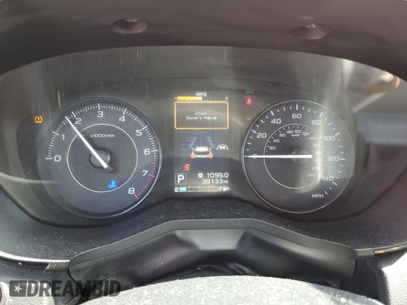 2019 Subaru Impreza с VIN 4S3GTAB67K3700001, выставлен на аукционе Copart как лот 55342785 с пробегом 38 133 миль миль и Списание • Salvage title. История ставок и продаж доступна на DreamBid. Изображение 9.