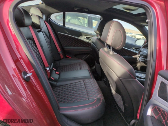 2022 Genesis G70 3.3T with VIN KMTG54TE3NU088591, listed as a Copart auction lot 85343234 with 43,764 mi miles and Salvage Title. Bid and sale history available at carsss.com. Image 10.