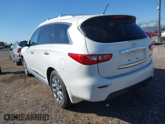 2014 Infiniti QX60 with VIN 5N1AL0MN2EC529288, listed as a IAAI auction lot 42137101 with 147,472 mi miles. Bid and sale history available at carsss.com. Image 3.